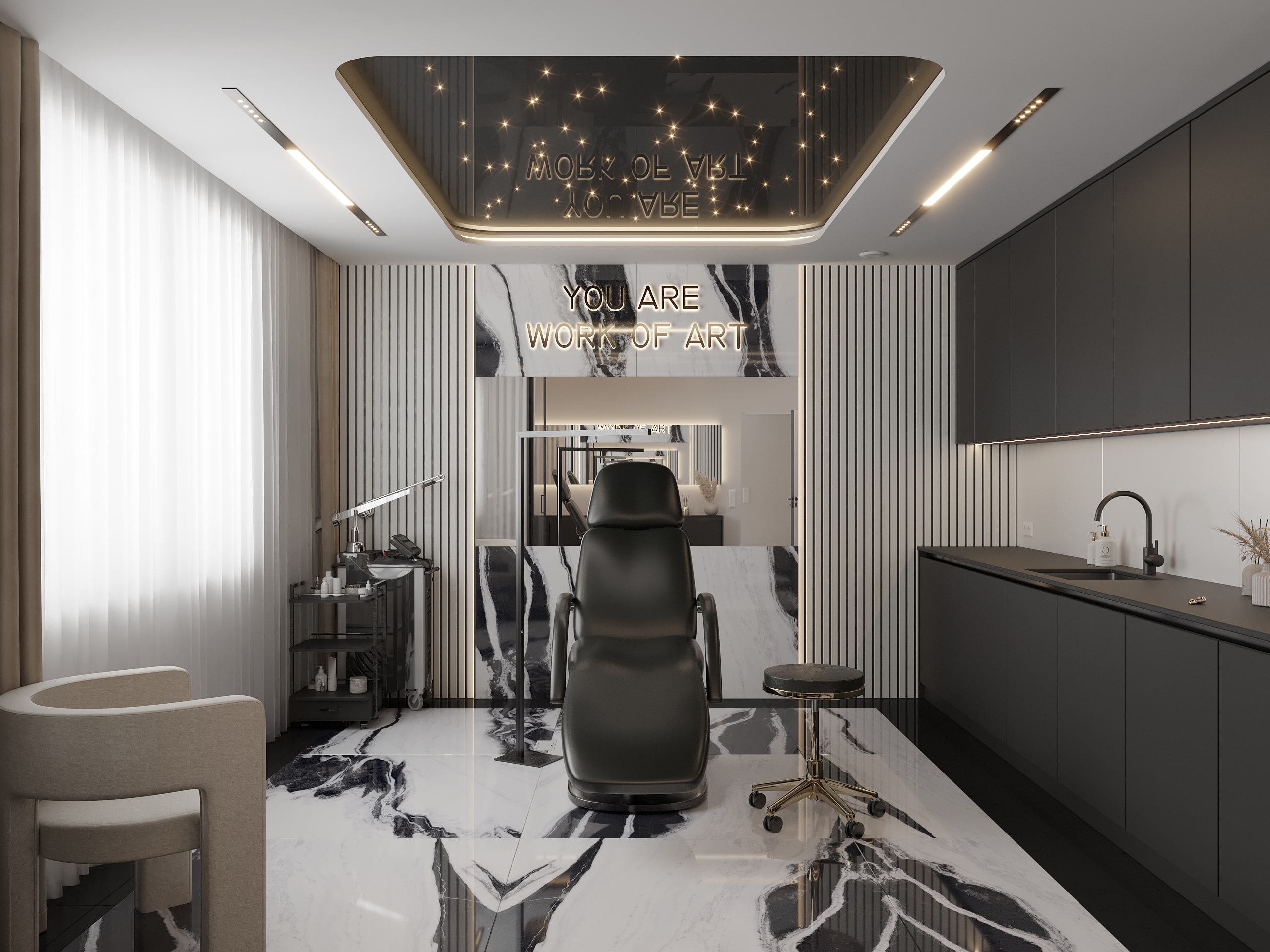 Wizualizacja projektu: Projekt lokalu usługowego