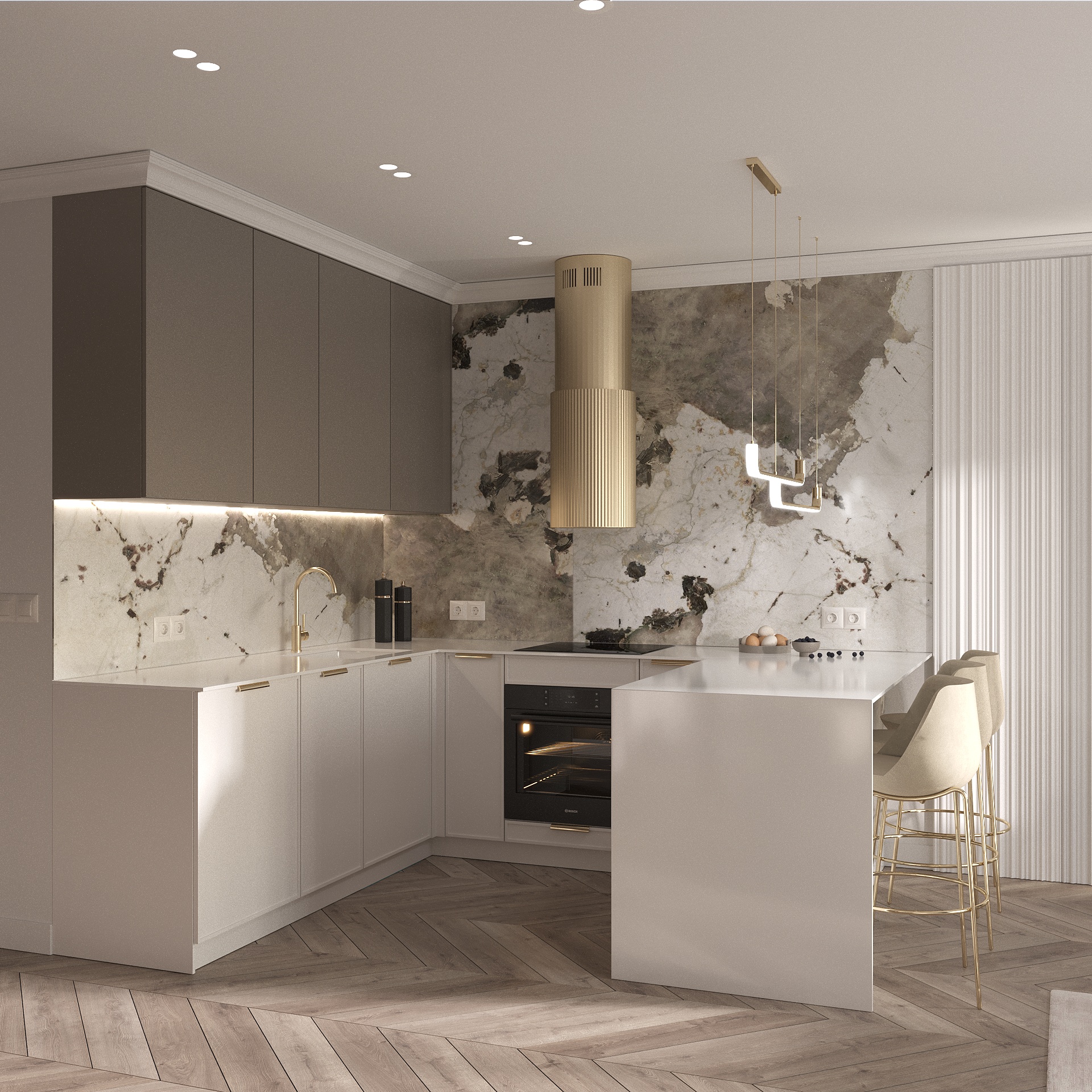 Wizualizacja projektu: Mieszkanie nad Odrą